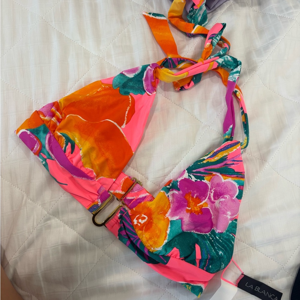 NWOT La Blanca Tropical Floral Bikini Top